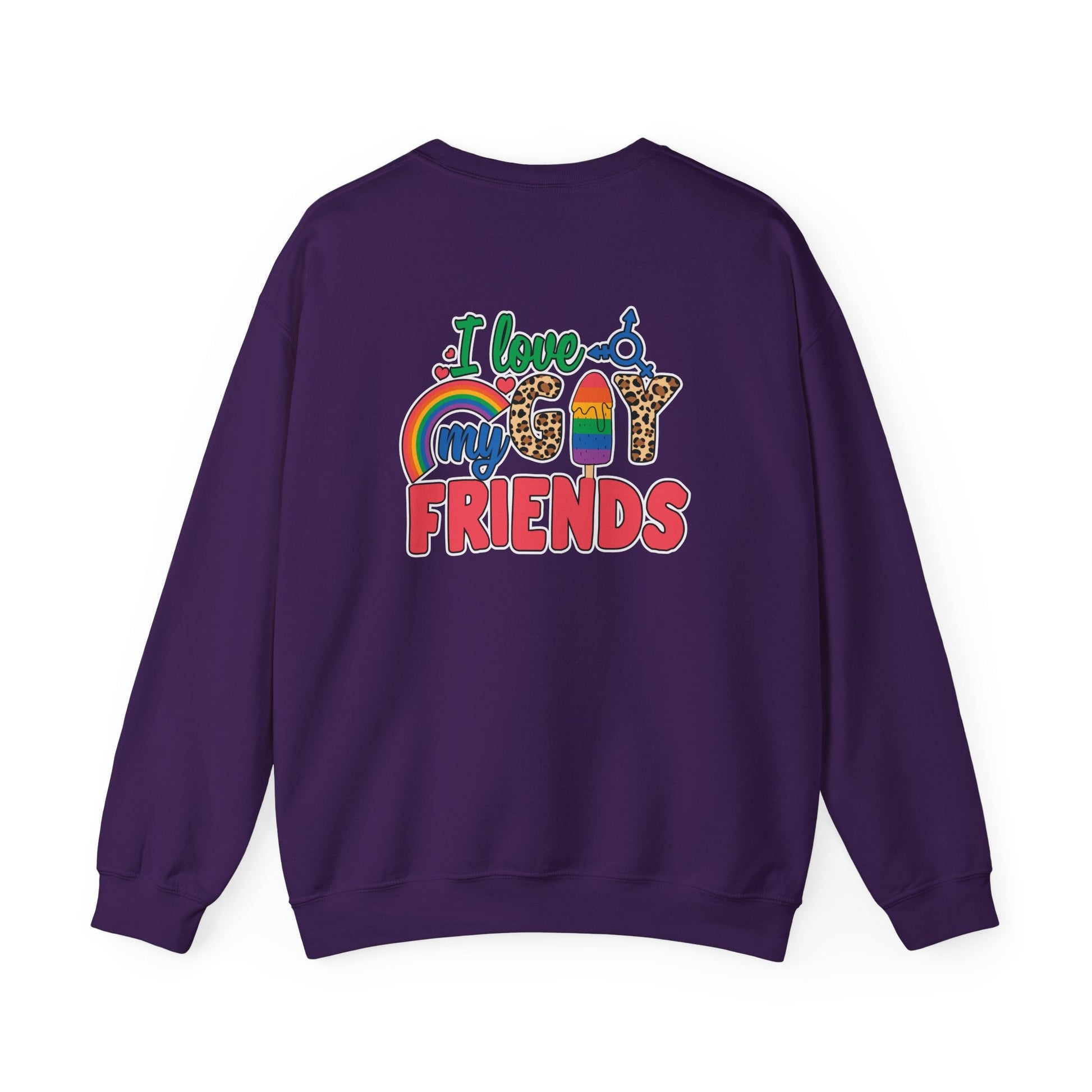 I Love My Gay Friends Sweatshirt - Sweatshirt - S - Black The Lucky Wombat
