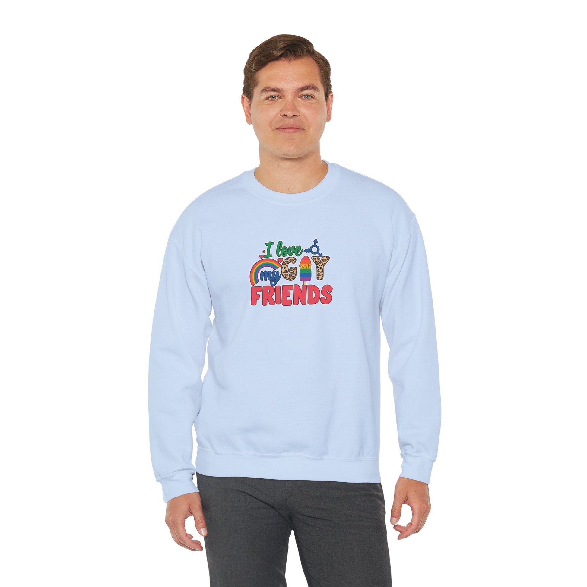 I Love My Gay Friends Sweatshirt - Sweatshirt - S - Black The Lucky Wombat
