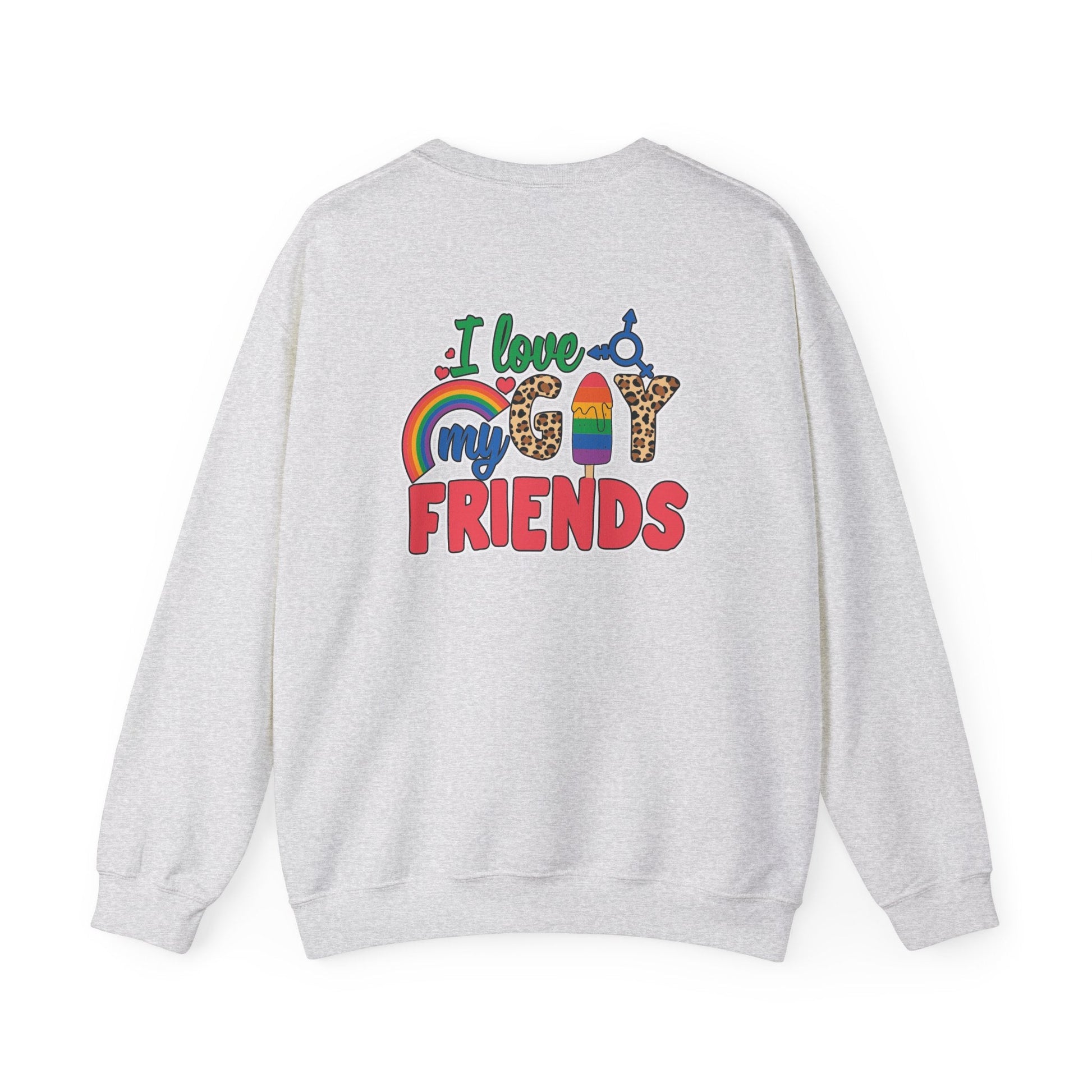 I Love My Gay Friends Sweatshirt - Sweatshirt - S - Black The Lucky Wombat