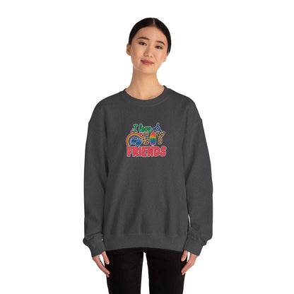 I Love My Gay Friends Sweatshirt - Sweatshirt - S - Black The Lucky Wombat