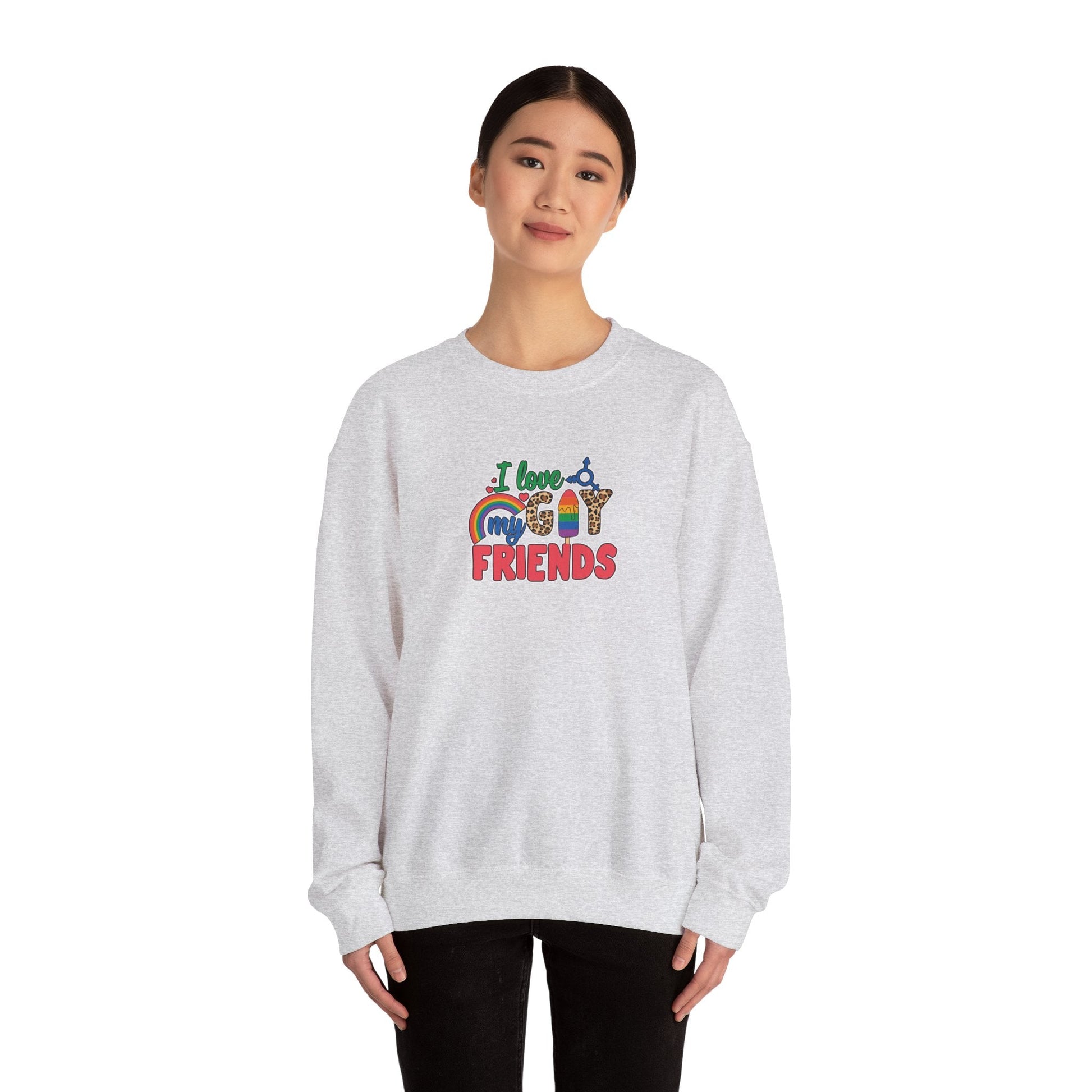 I Love My Gay Friends Sweatshirt - Sweatshirt - S - Black The Lucky Wombat