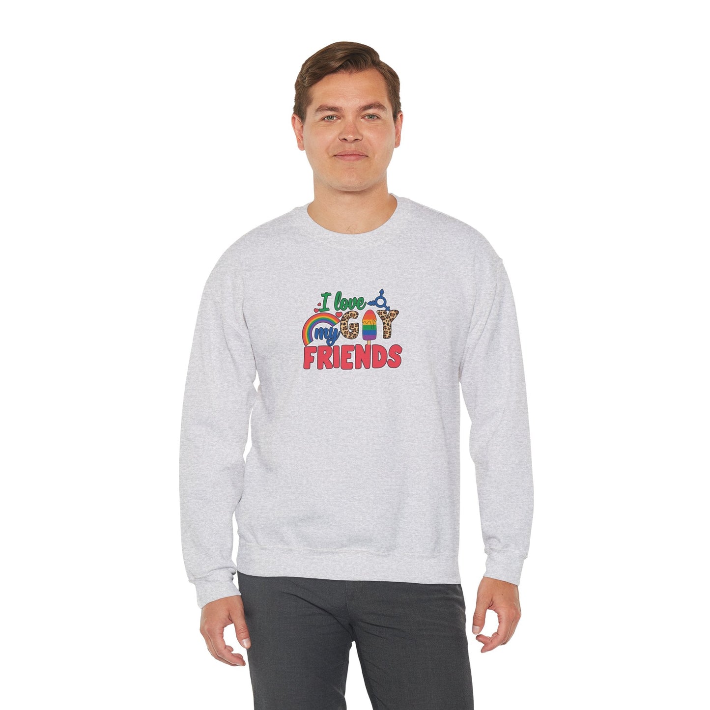 I Love My Gay Friends Sweatshirt - Sweatshirt - S - Black The Lucky Wombat