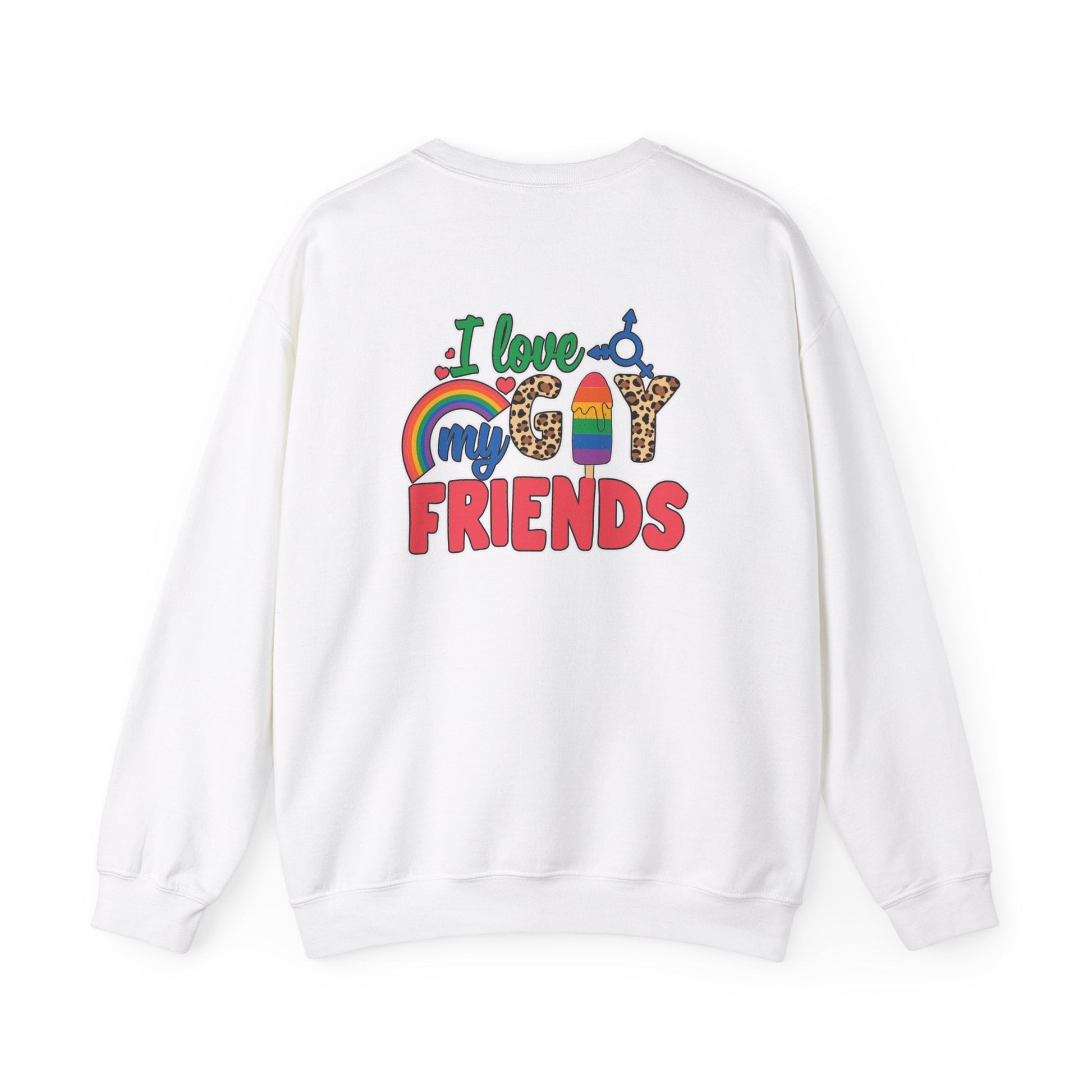 I Love My Gay Friends Sweatshirt - Sweatshirt - S - Black The Lucky Wombat