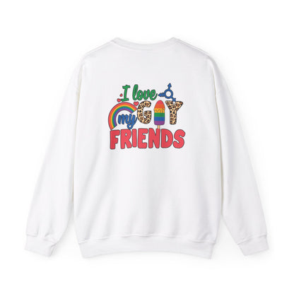 I Love My Gay Friends Sweatshirt - Sweatshirt - S - Black The Lucky Wombat