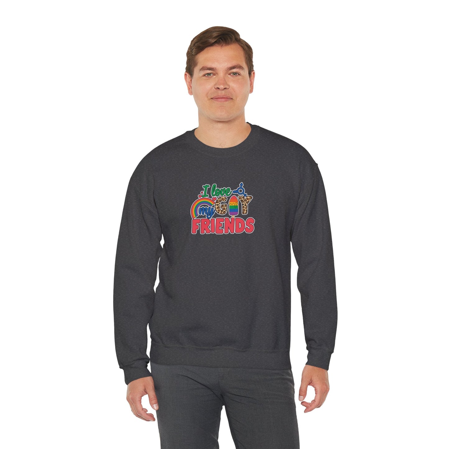 I Love My Gay Friends Sweatshirt - Sweatshirt - S - Black The Lucky Wombat
