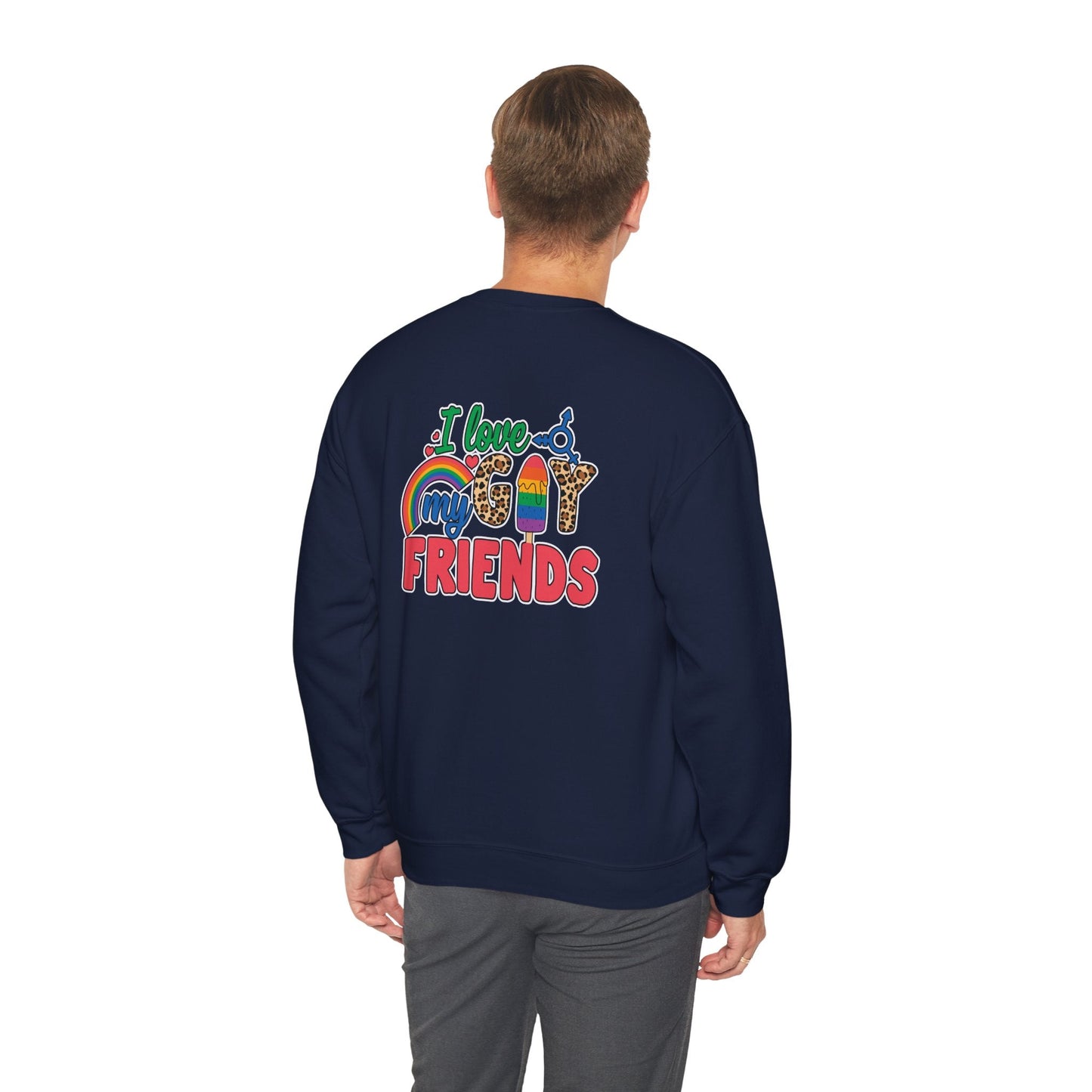 I Love My Gay Friends Sweatshirt - Sweatshirt - S - Black The Lucky Wombat