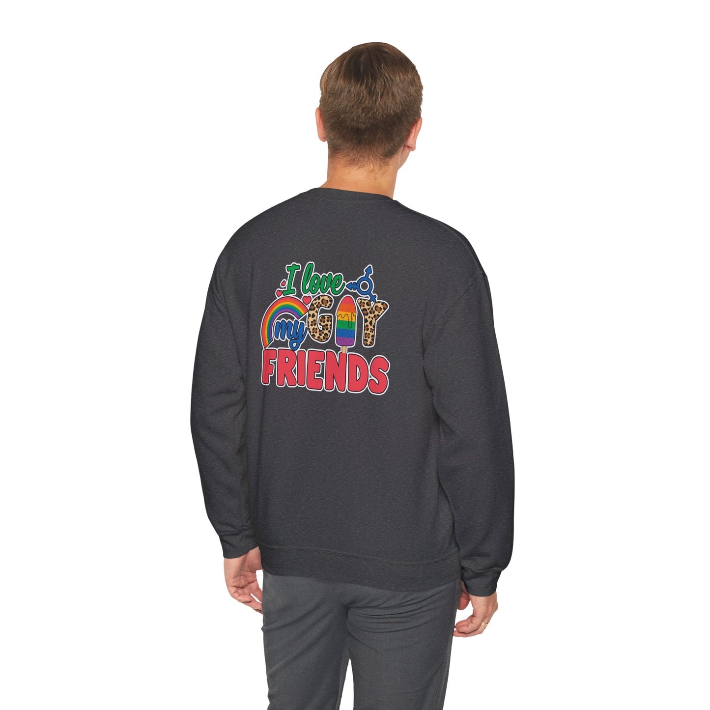 I Love My Gay Friends Sweatshirt - Sweatshirt - S - Black The Lucky Wombat