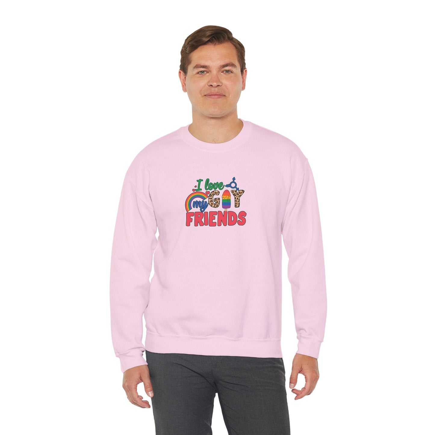 I Love My Gay Friends Sweatshirt - Sweatshirt - S - Black The Lucky Wombat