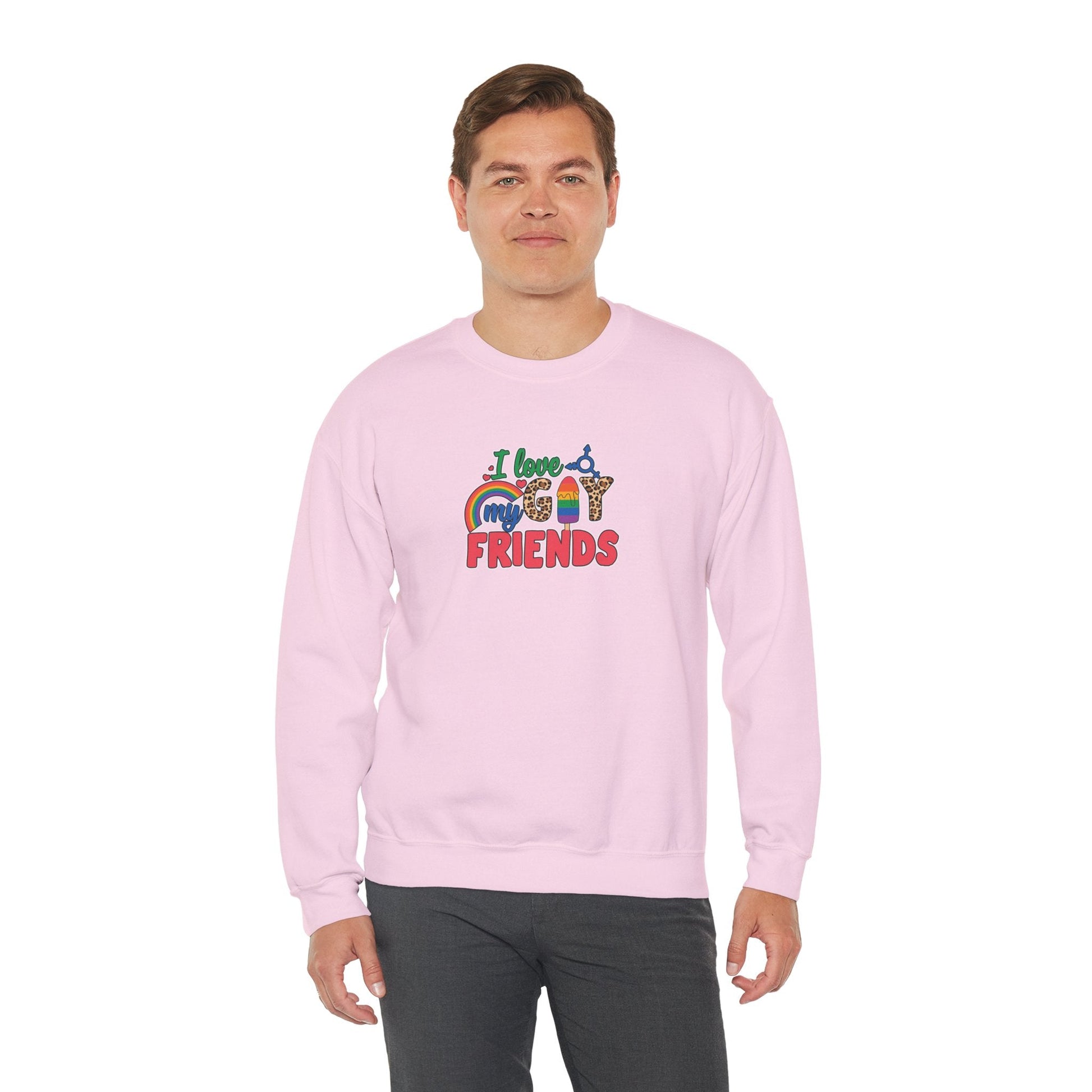 I Love My Gay Friends Sweatshirt - Sweatshirt - S - Black The Lucky Wombat