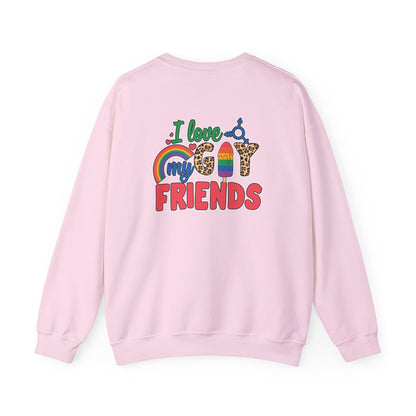 I Love My Gay Friends Sweatshirt - Sweatshirt - S - Black The Lucky Wombat