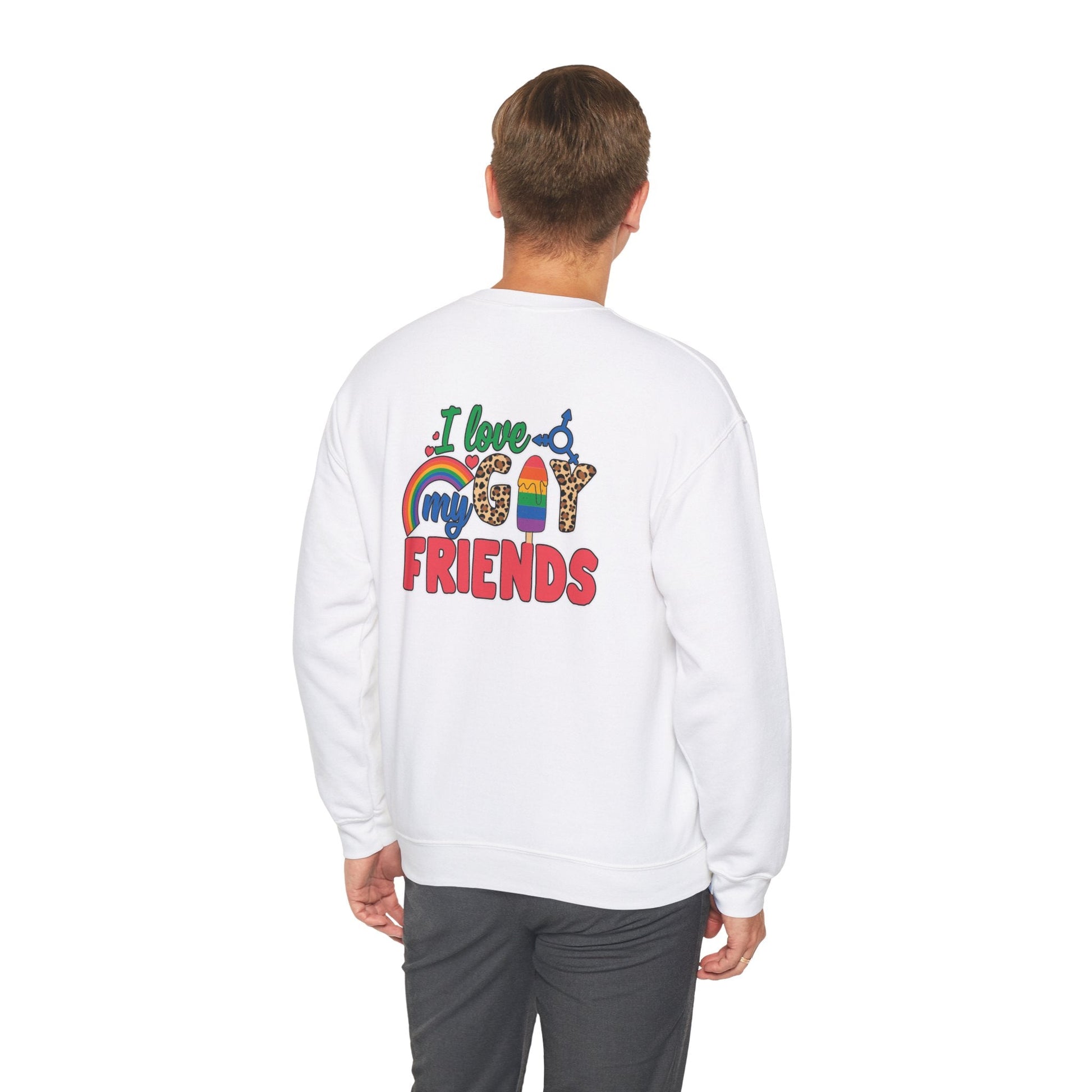 I Love My Gay Friends Sweatshirt - Sweatshirt - S - Black The Lucky Wombat