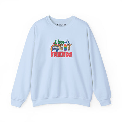 I Love My Gay Friends Sweatshirt - Sweatshirt - S - Light Blue The Lucky Wombat