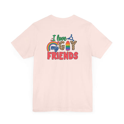 I Love My Gay Friends T-shirt - T-Shirt - Natural The Lucky Wombat