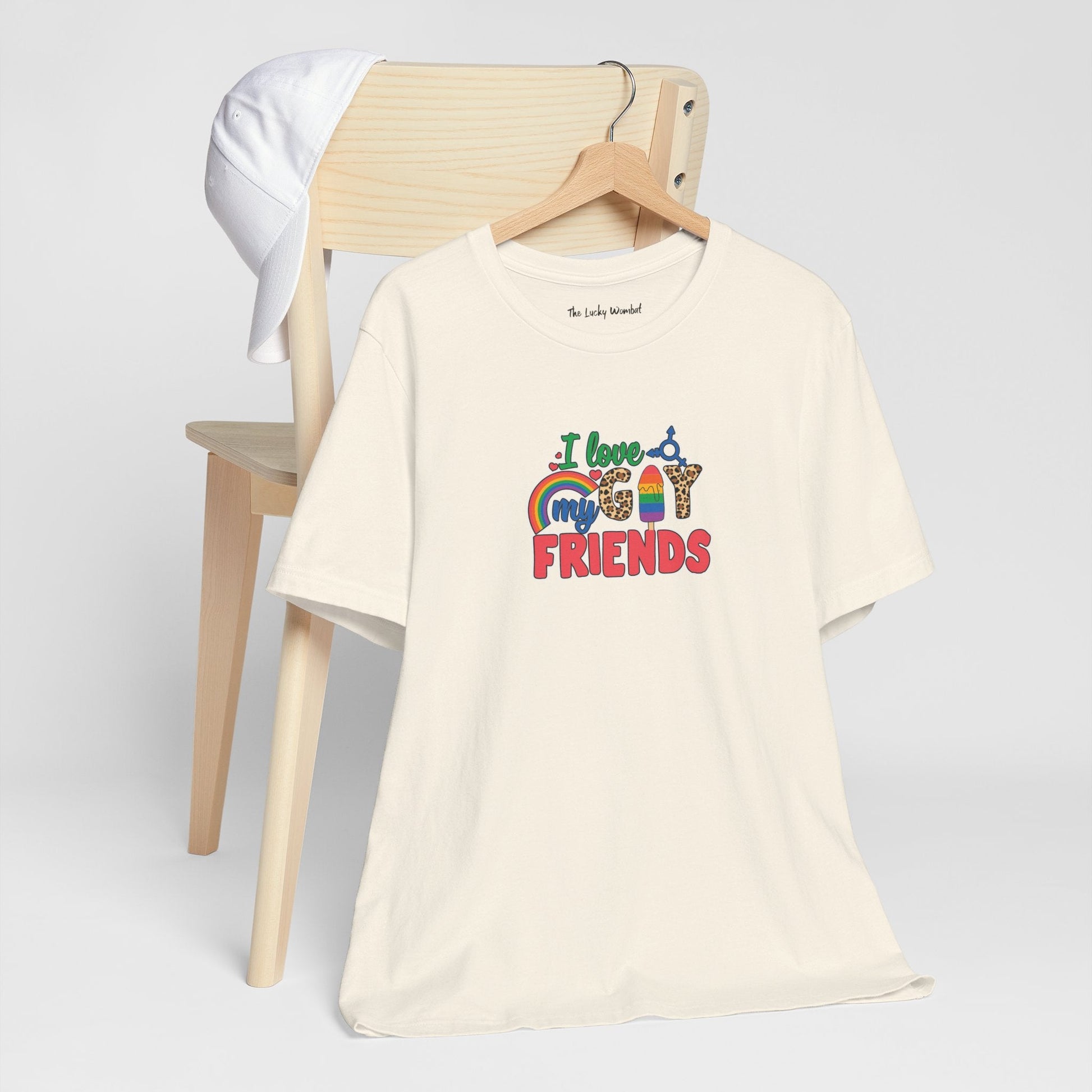 I Love My Gay Friends T-shirt - T-Shirt - Baby Blue The Lucky Wombat