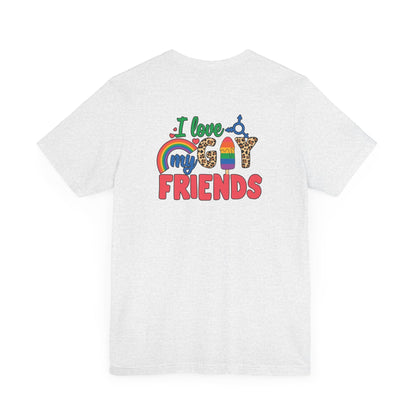I Love My Gay Friends T-shirt - T-Shirt - Natural The Lucky Wombat