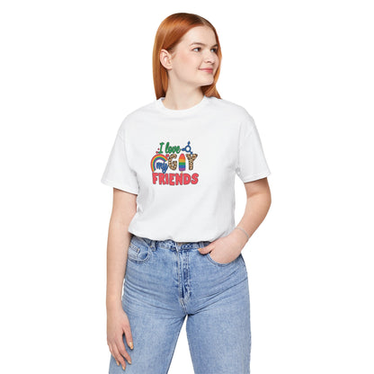 I Love My Gay Friends T-shirt - T-Shirt - Natural The Lucky Wombat