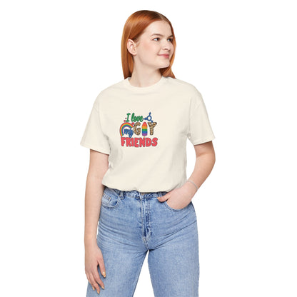 I Love My Gay Friends T-shirt - T-Shirt - Natural The Lucky Wombat