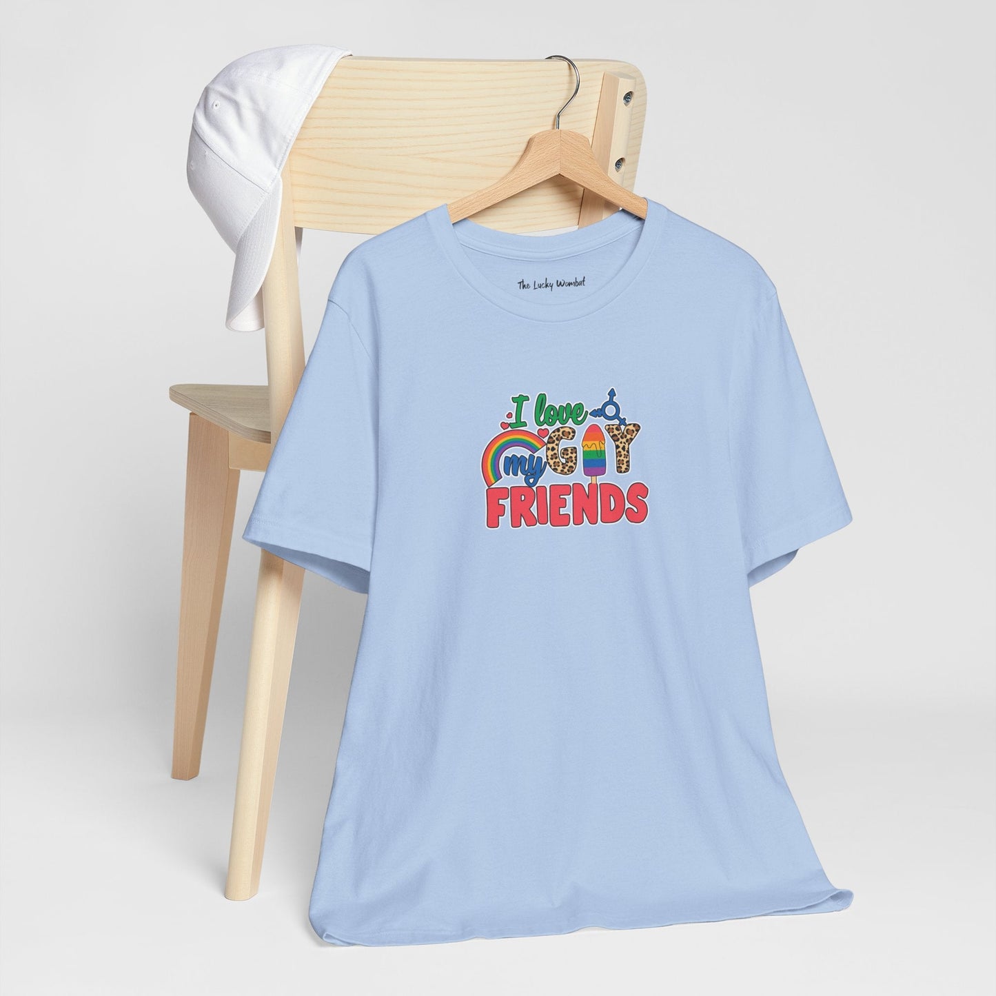 I Love My Gay Friends T-shirt - T-Shirt - Natural The Lucky Wombat