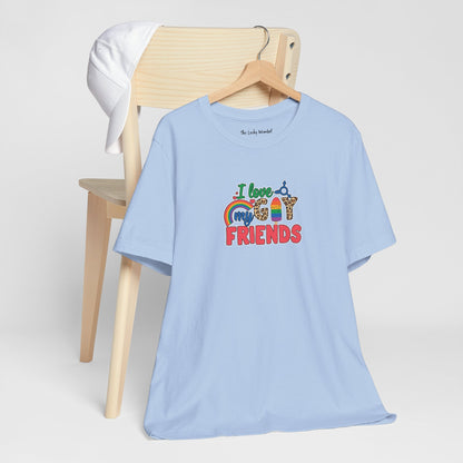 I Love My Gay Friends T-shirt - T-Shirt - Natural The Lucky Wombat