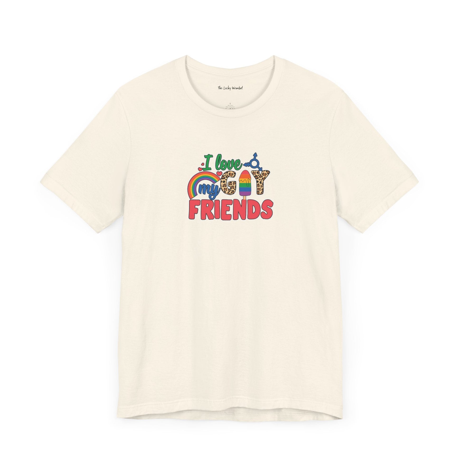 I Love My Gay Friends T-shirt - T-Shirt - Baby Blue The Lucky Wombat