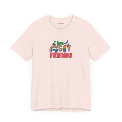 I Love My Gay Friends T-shirt - T-Shirt - Natural The Lucky Wombat