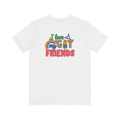 I Love My Gay Friends T-shirt - T-Shirt - Natural The Lucky Wombat