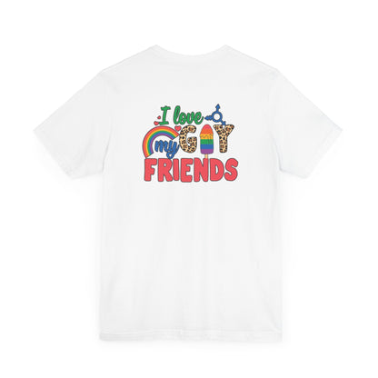 I Love My Gay Friends T-shirt - T-Shirt - Natural The Lucky Wombat
