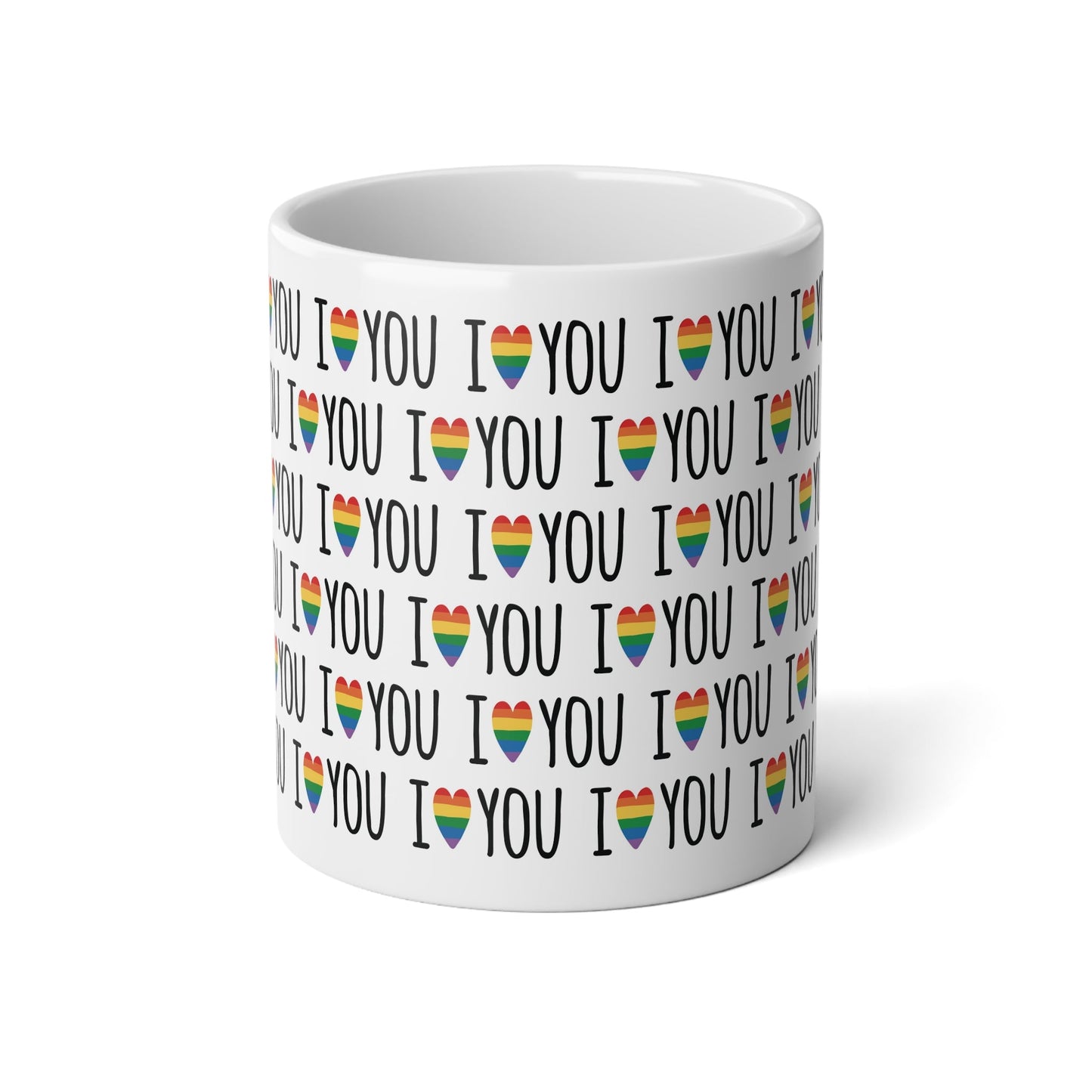 I Love You , White Mega Mug, 20oz - Mug - The Lucky Wombat