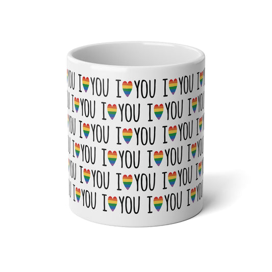 I Love You , White Mega Mug, 20oz - Mug - The Lucky Wombat