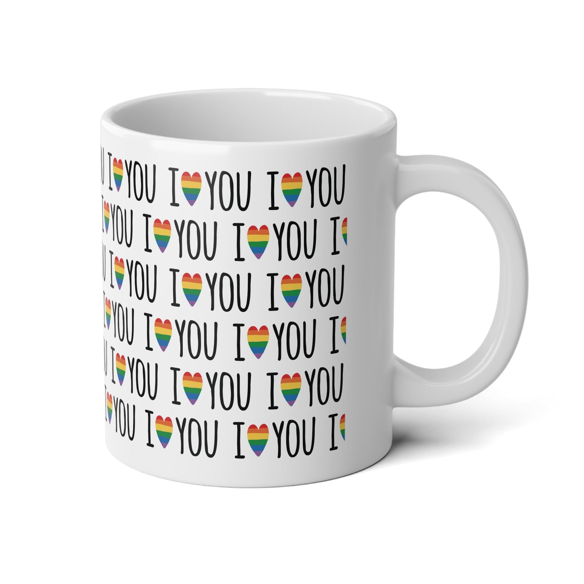 I Love You , White Mega Mug, 20oz - Mug - The Lucky Wombat
