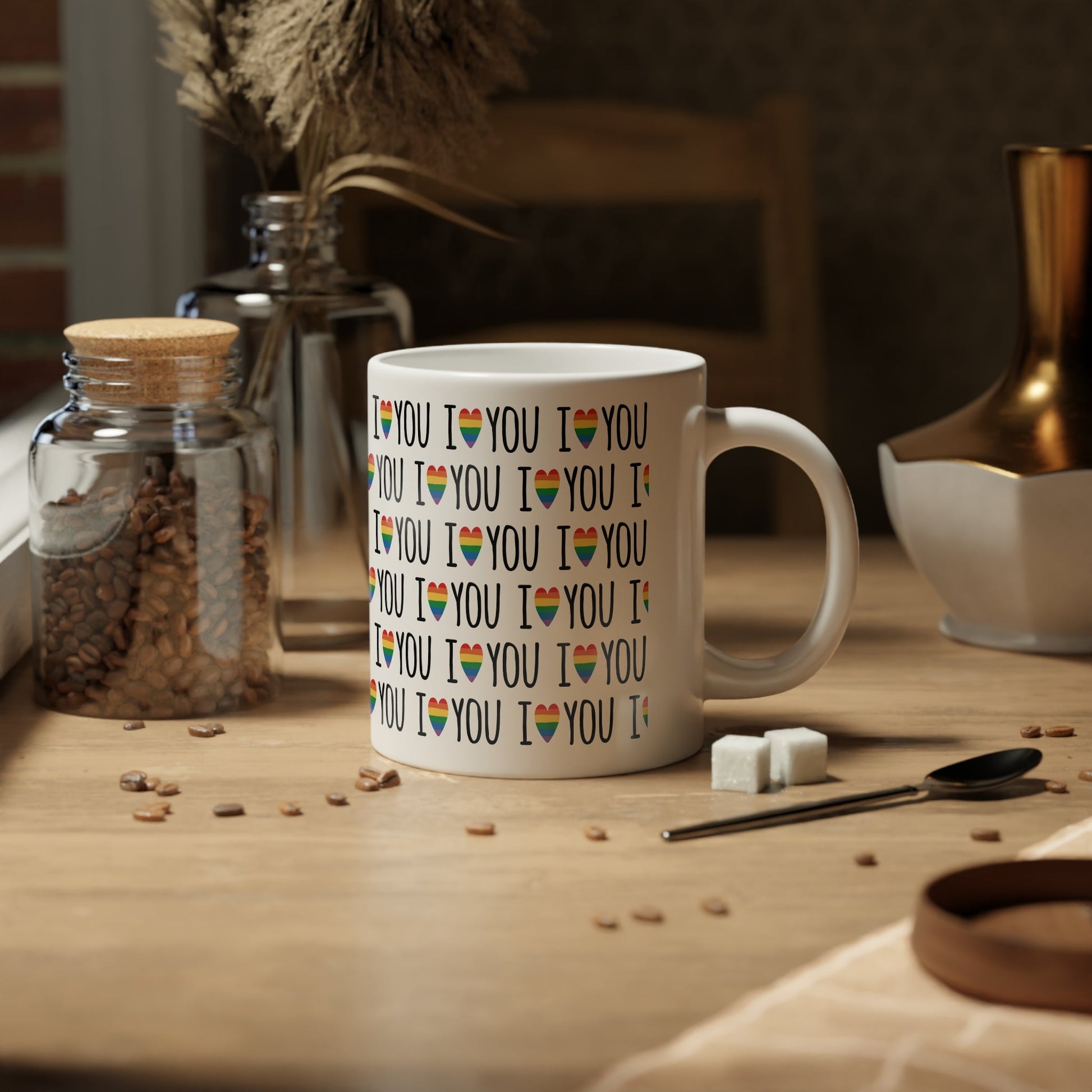 I Love You , White Mega Mug, 20oz - Mug - The Lucky Wombat