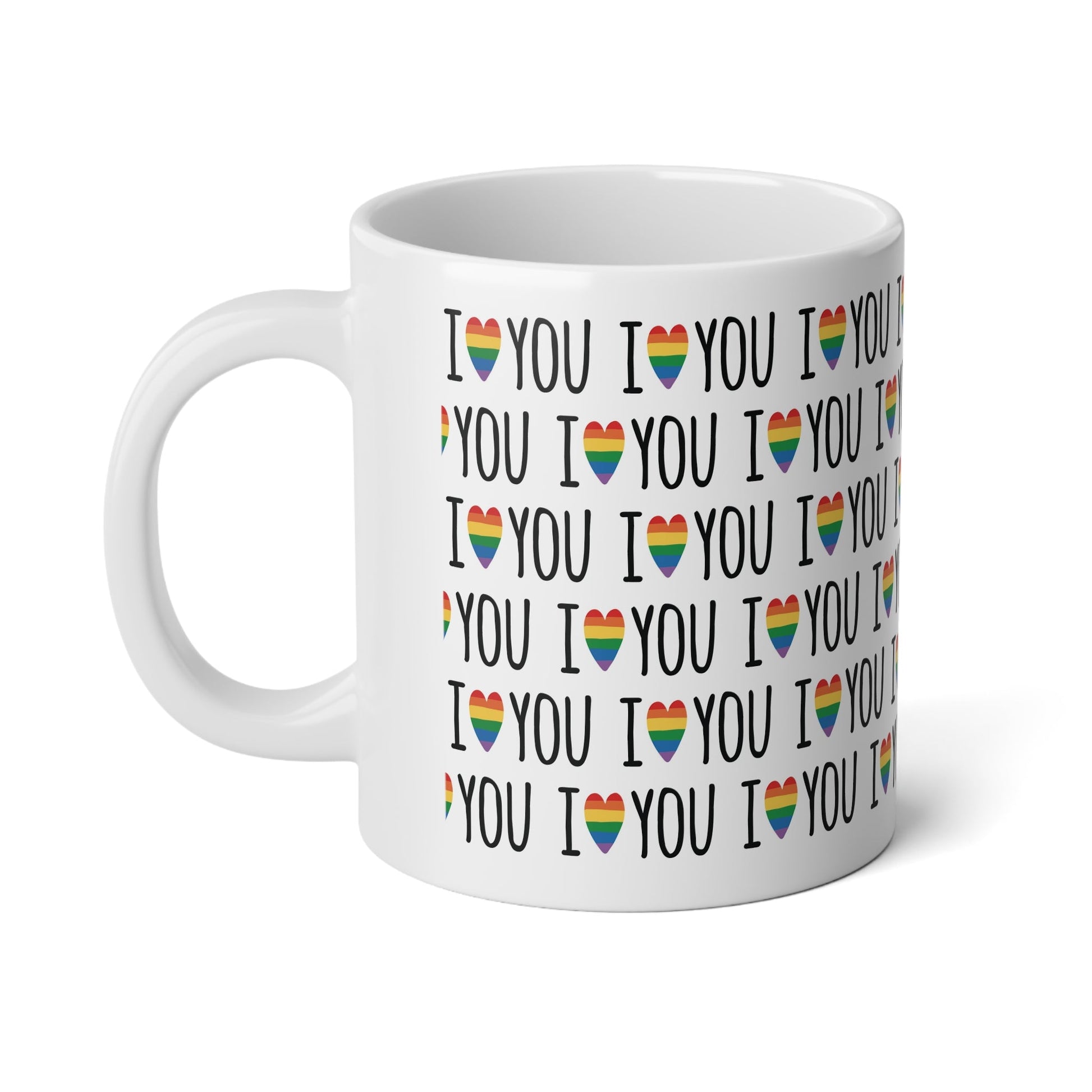 I Love You , White Mega Mug, 20oz - Mug - The Lucky Wombat