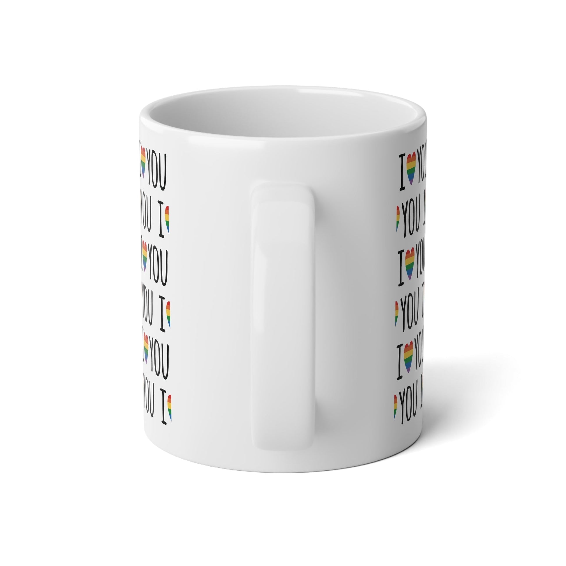 I Love You , White Mega Mug, 20oz - Mug - The Lucky Wombat