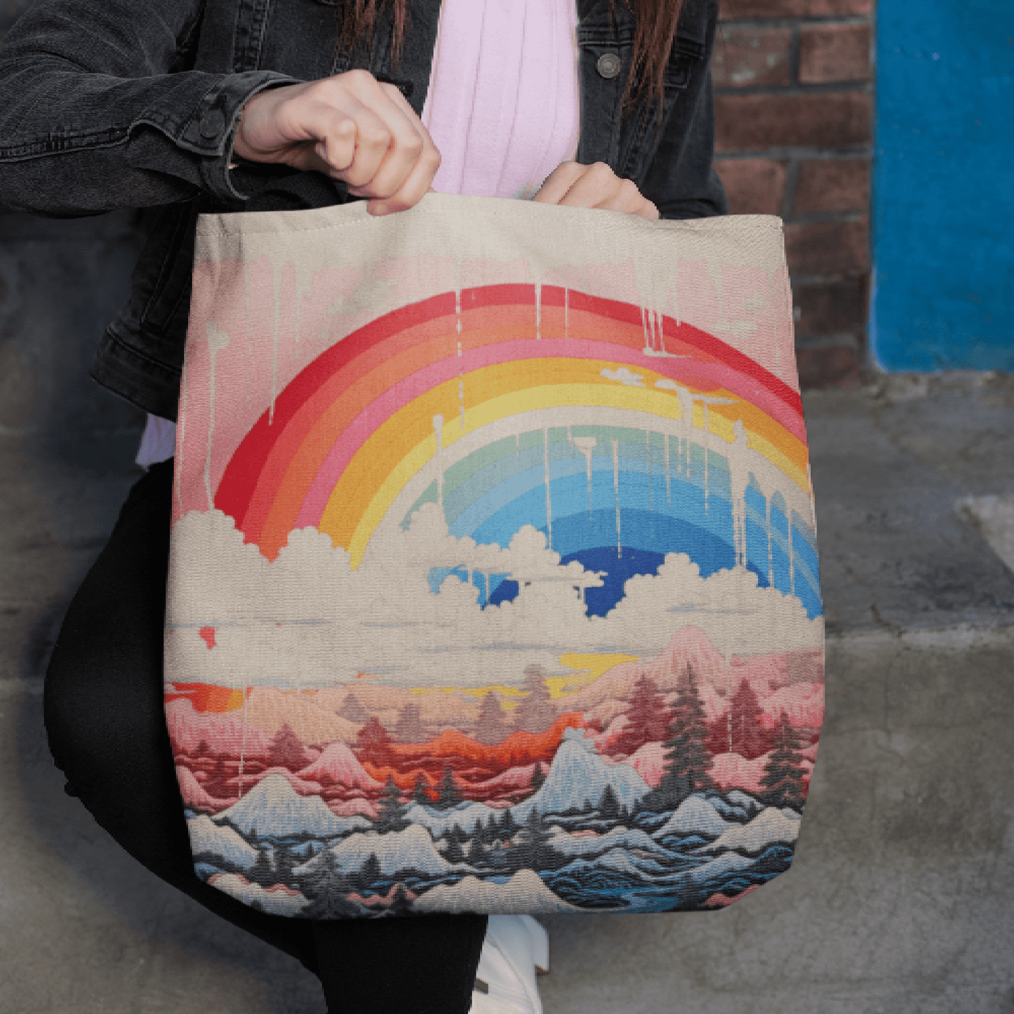 Japanese Rainbow Tote Bag - Accessories - The Lucky Wombat
