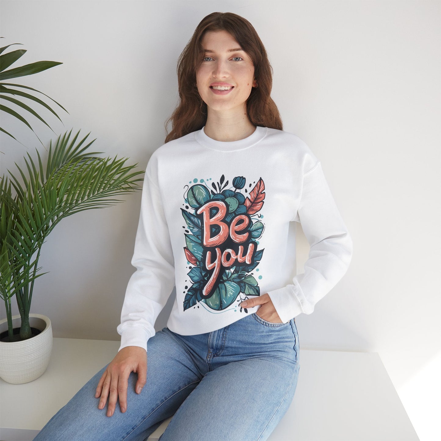 Leaves Be you Unisex Sweatshirt - Sweatshirt - The Lucky Wombat