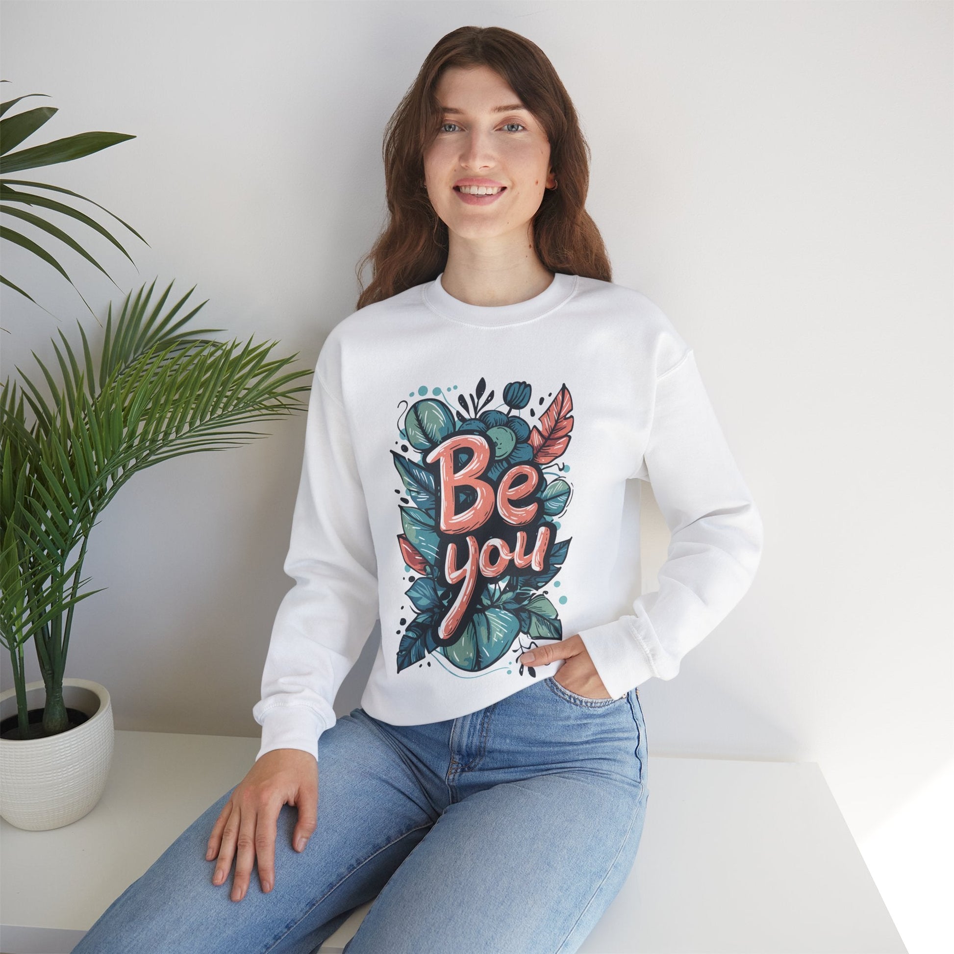 Leaves Be you Unisex Sweatshirt - Sweatshirt - The Lucky Wombat
