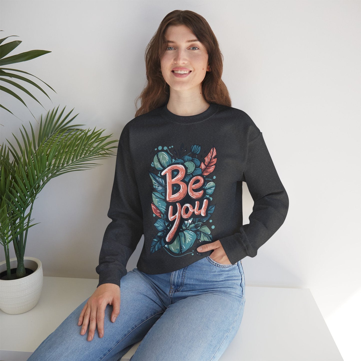 Leaves Be you Unisex Sweatshirt - Sweatshirt - The Lucky Wombat