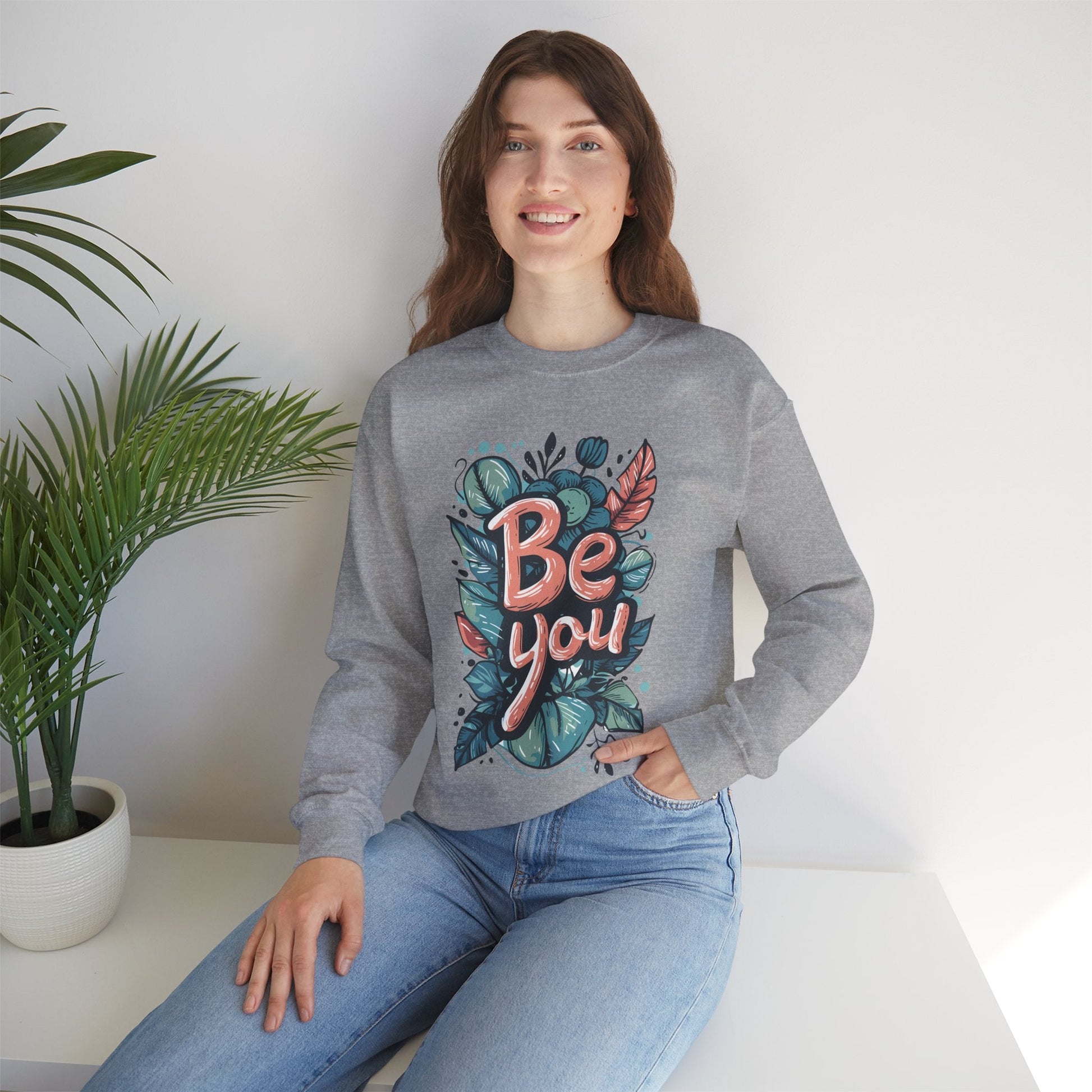 Leaves Be you Unisex Sweatshirt - Sweatshirt - The Lucky Wombat