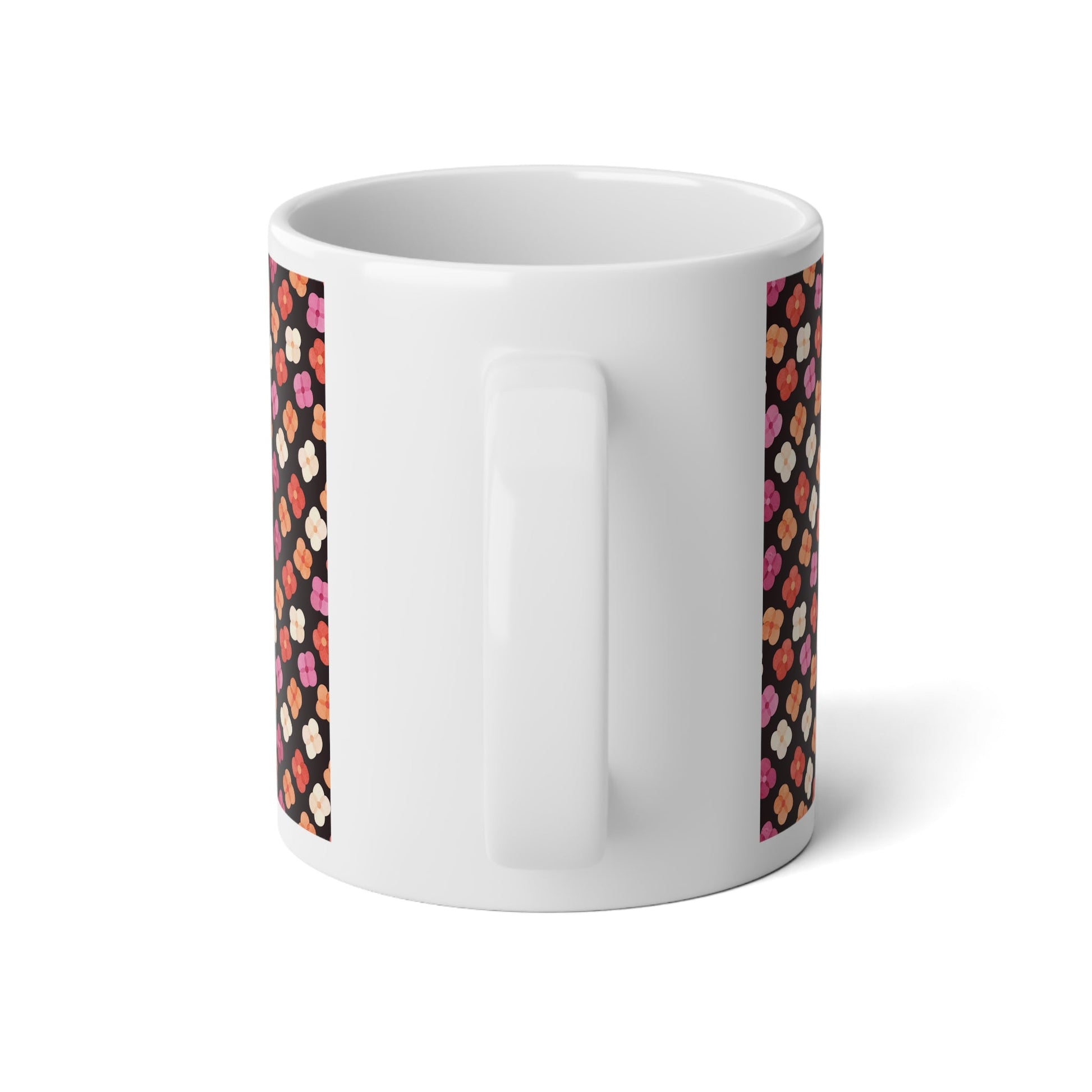 Lesbian Floral Mega Mug - 20oz Ceramic Coffee Cup - Mug - The Lucky Wombat