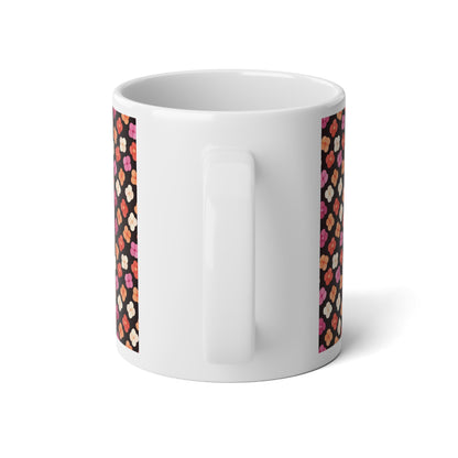 Lesbian Floral Mega Mug - 20oz Ceramic Coffee Cup - Mug - The Lucky Wombat