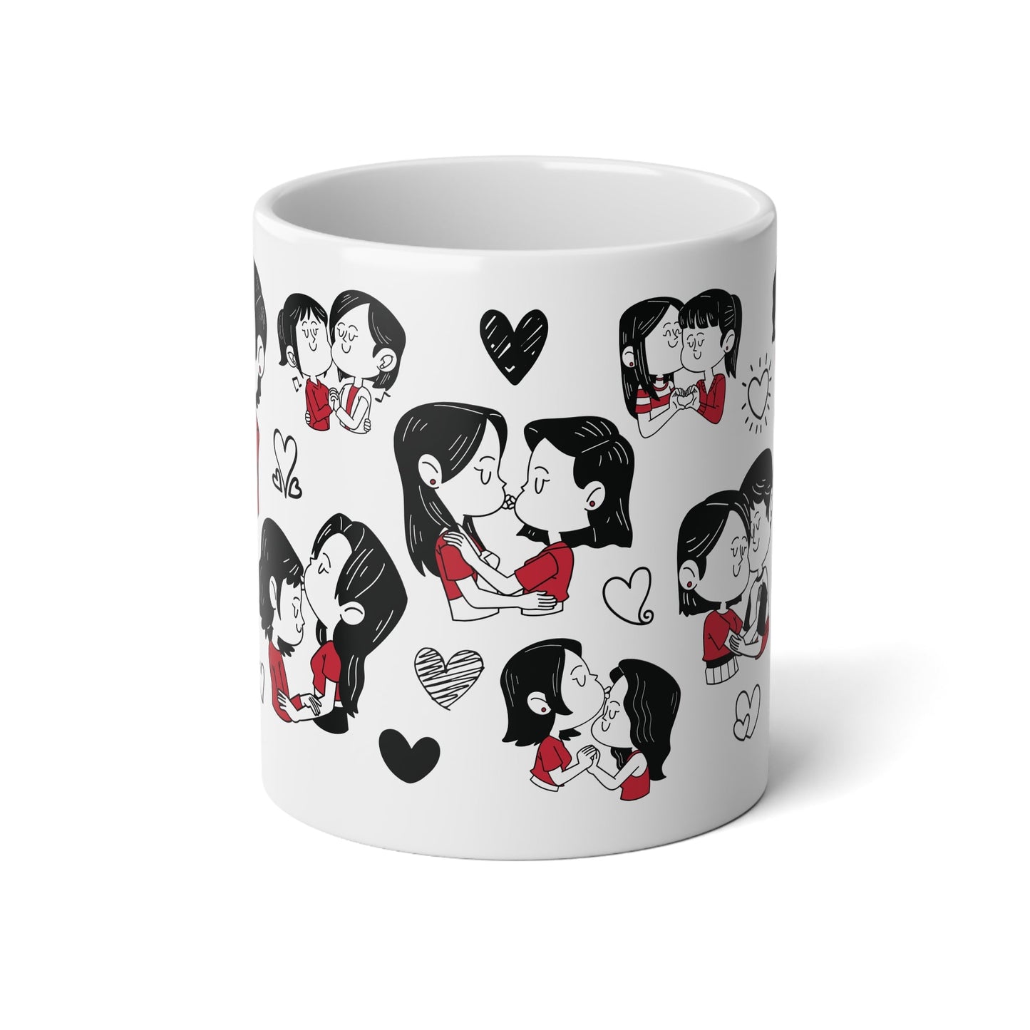 Lesbian Valentine Mega Mug - Mug - The Lucky Wombat