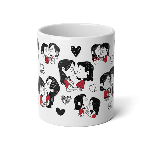 Lesbian Valentine Mega Mug - Mug - The Lucky Wombat