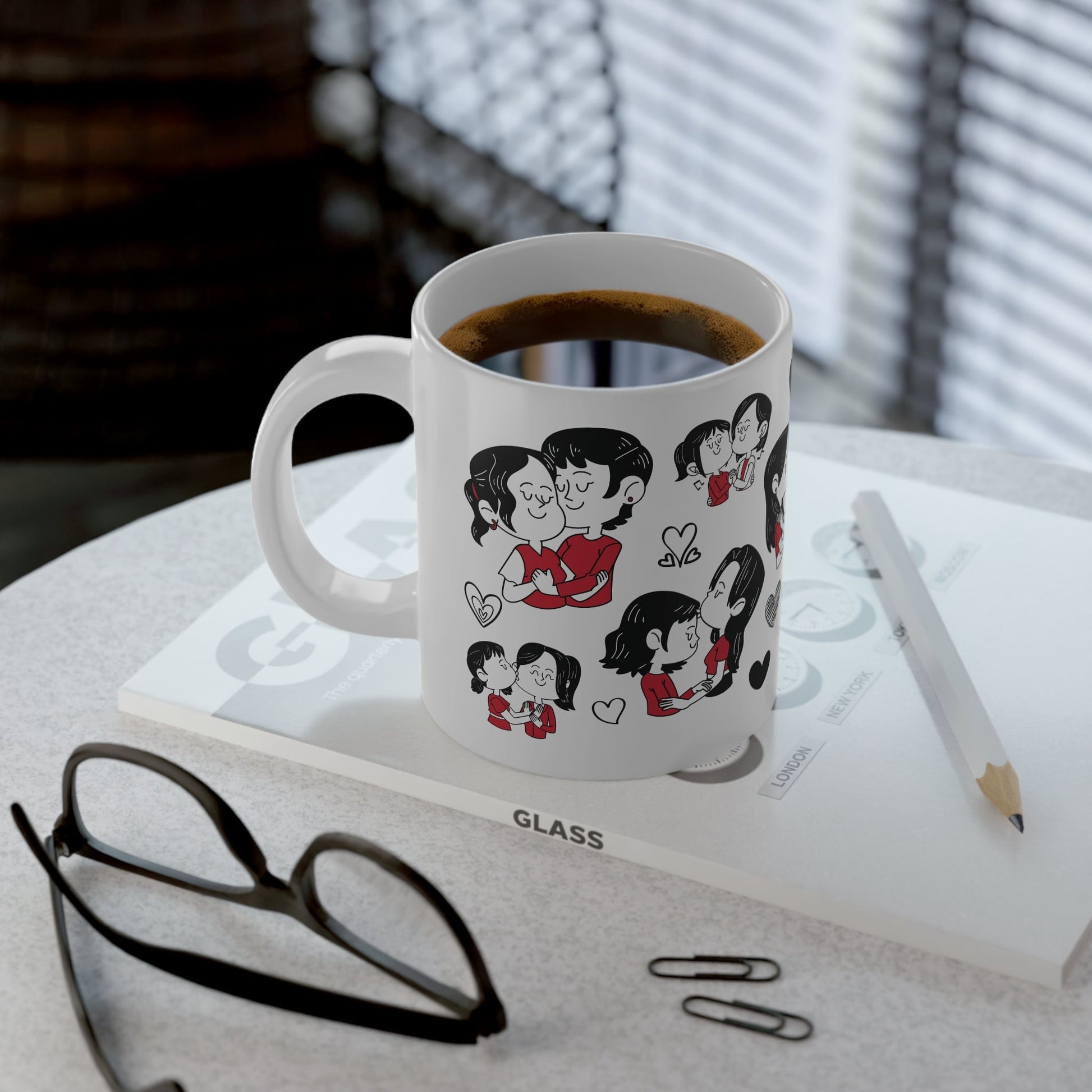 Lesbian Valentine Mega Mug - Mug - The Lucky Wombat