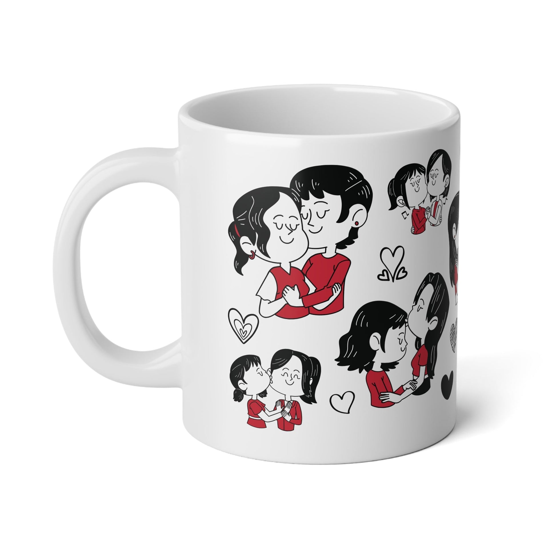 Lesbian Valentine Mega Mug - Mug - The Lucky Wombat
