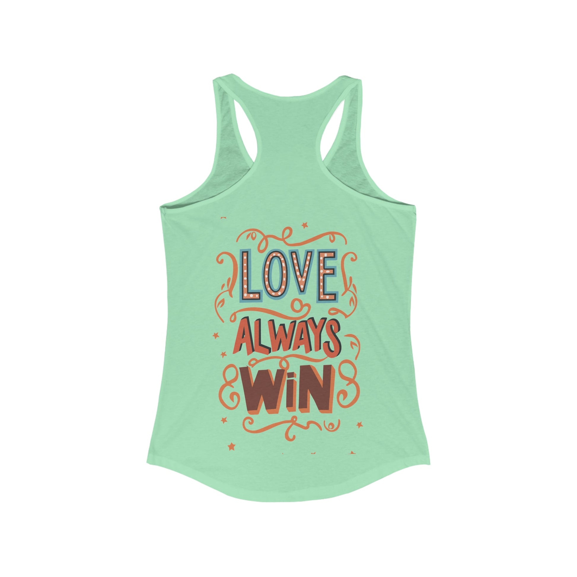 Love Always Win - Women's Ideal Racerback Tank - Tank Top - The Lucky Wombat