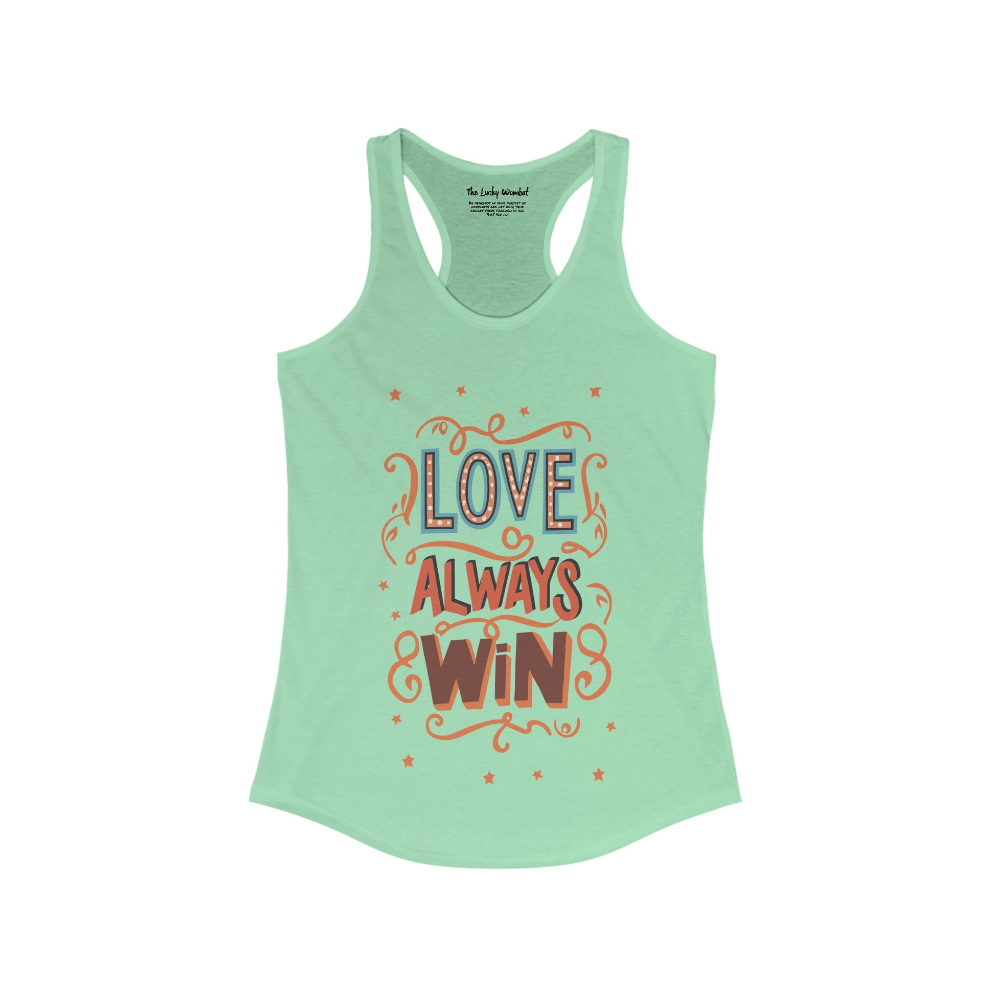 Love Always Win - Women's Ideal Racerback Tank - Tank Top - The Lucky Wombat