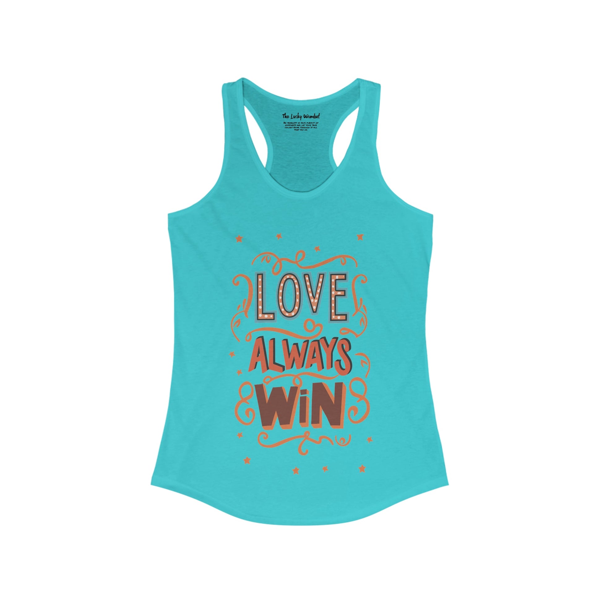 Love Always Win - Women's Ideal Racerback Tank - Tank Top - The Lucky Wombat