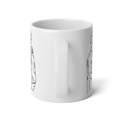 Love Knows No Boundaries - Boys Love Line Art Mug, 20oz - Mug - The Lucky Wombat