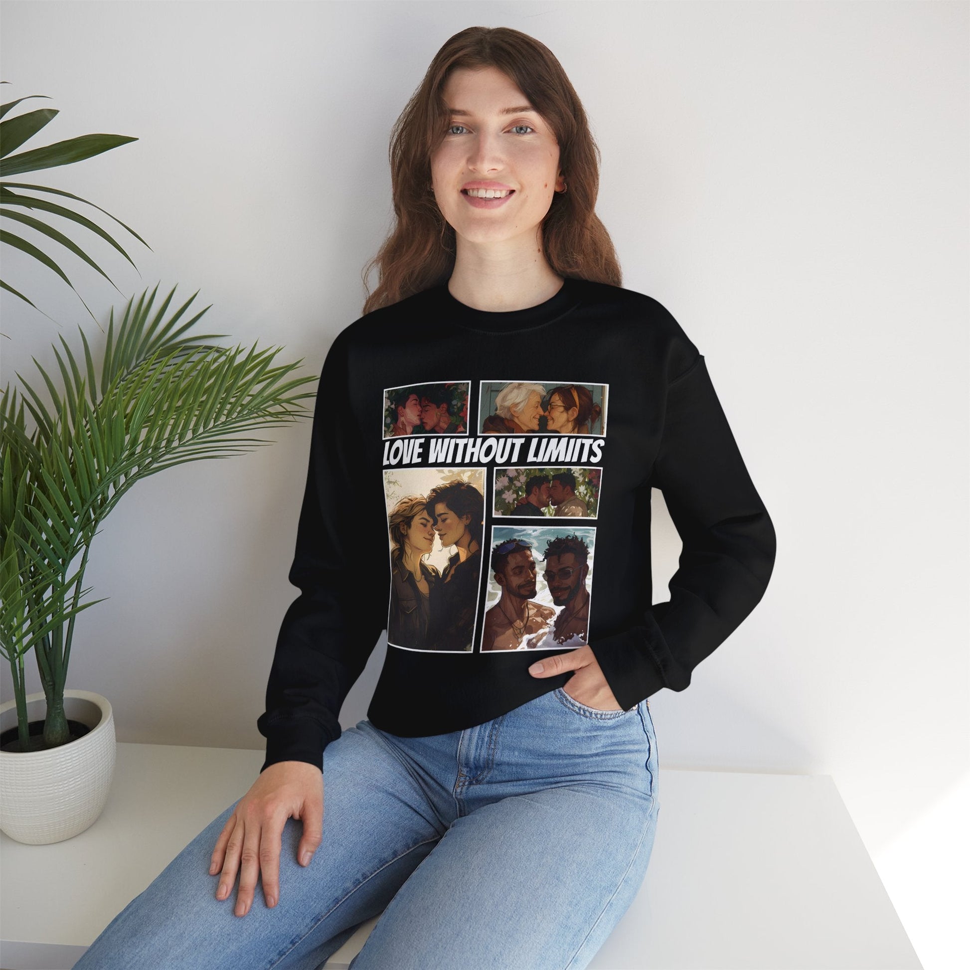 Love Without Limits - V003 - Unisex Sweatshirt - Sweatshirt - The Lucky Wombat
