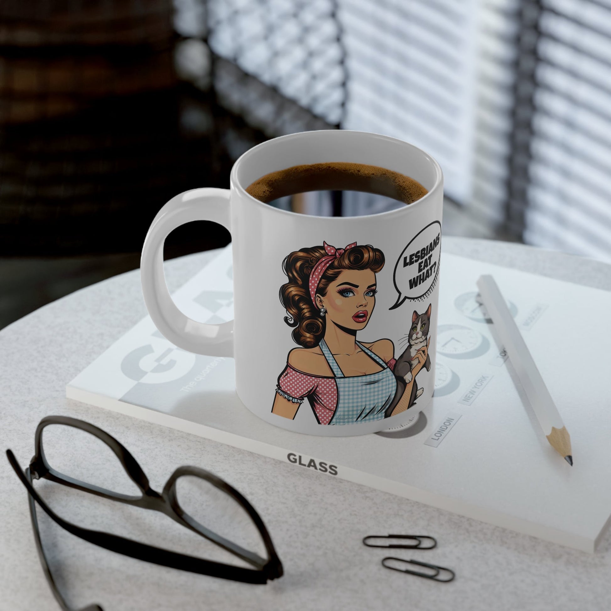 Mega Mug Lesbian Eat What White 20oz - Mug - The Lucky Wombat